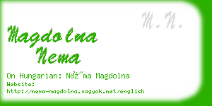 magdolna nema business card